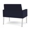 Lesro Mystic Lounge Reception Bariatric Chair, Silver, OH Navy Upholstery ML1401 - alternate 2